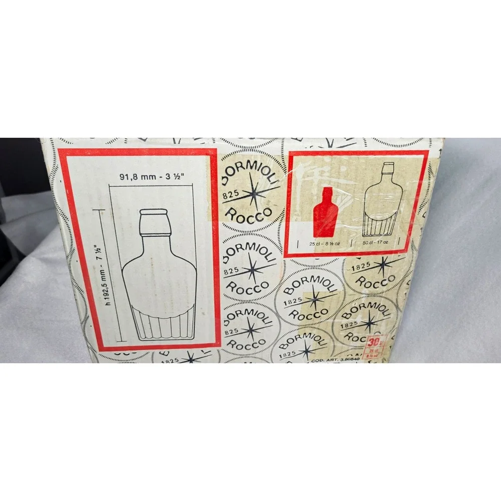 Bormioli Rocco Fiaschetta Clear Glass Decanter 25cl 30pc Set 3.88540